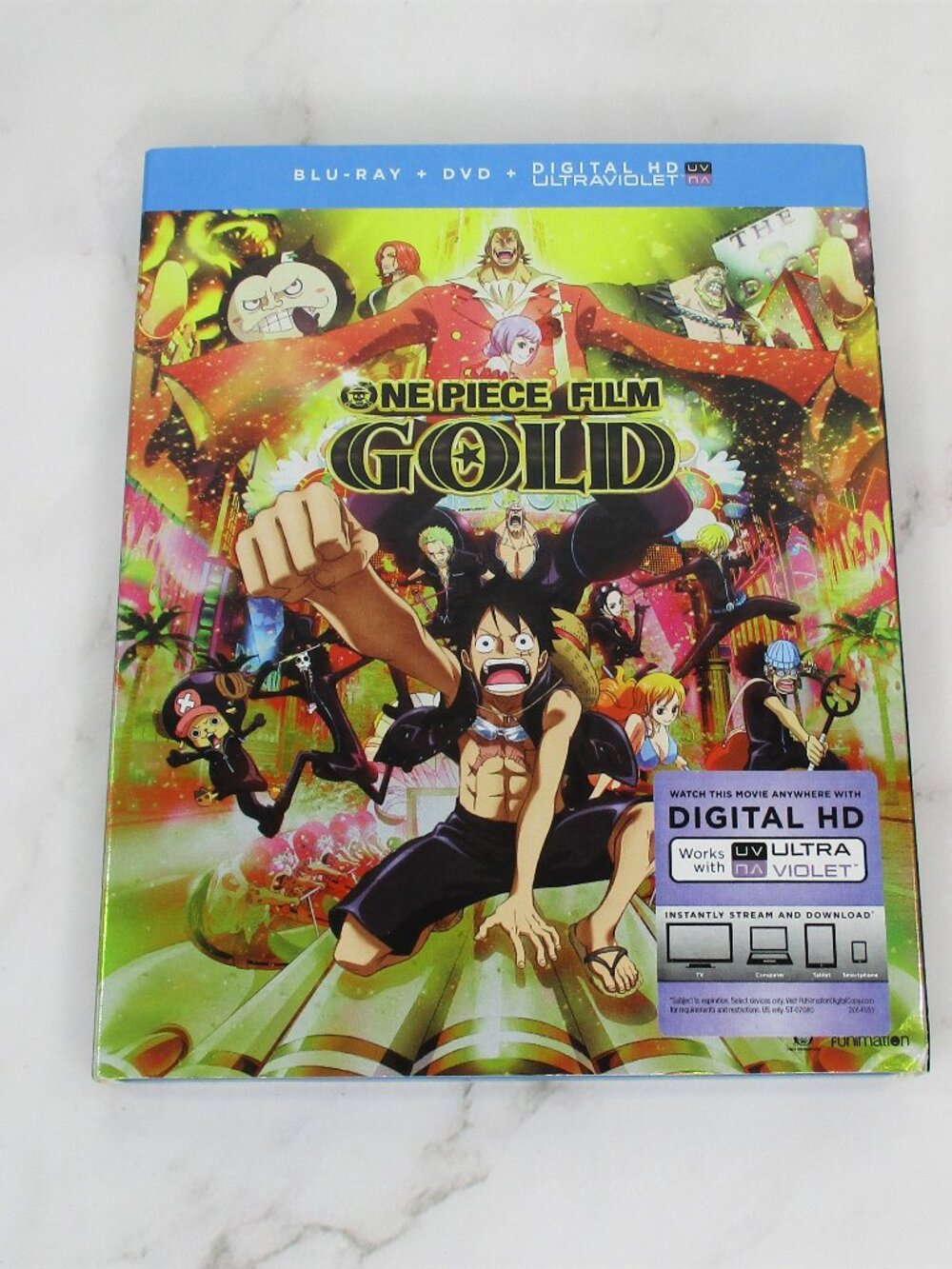 Shonen Jump One Piece: Gold Blu-Ray DVD Combo Anime Movie + Slipcover